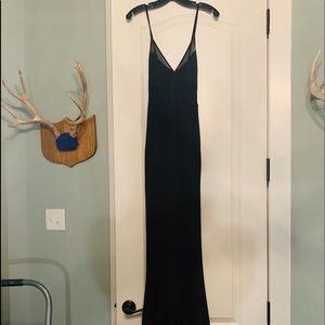 Simple long black dress